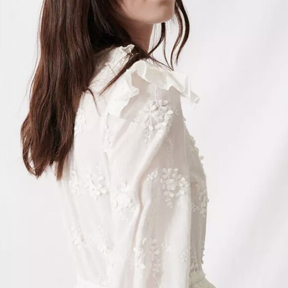 Maje Roxana Lace-Embroidered Midi Dress NEW WITH TAG! RARE SIZE EU36 - Picture 3 of 6